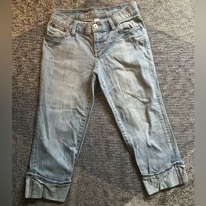Mossimo Supply Co. Light Wash Cropped Cuffed Jeans, Size 5